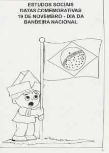 Desenhos da bandeira do Brasil para colorir 
